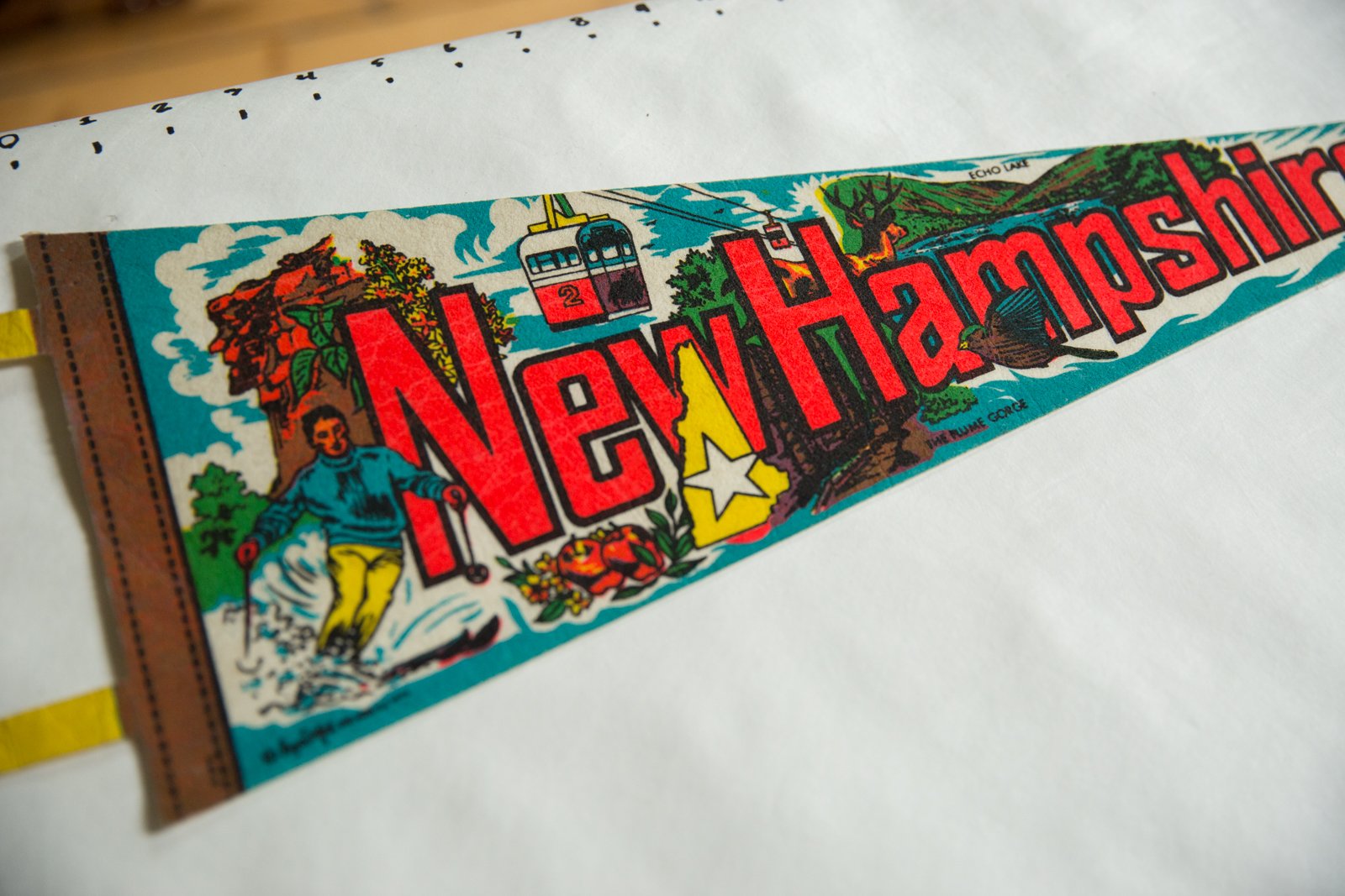 New Hampshire (The Flume Gorge / Echo Lake) Felt Flag