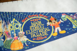 Mickey Mouse in band uniform on vintage Disney Main Street Electrical Parade felt pennant.