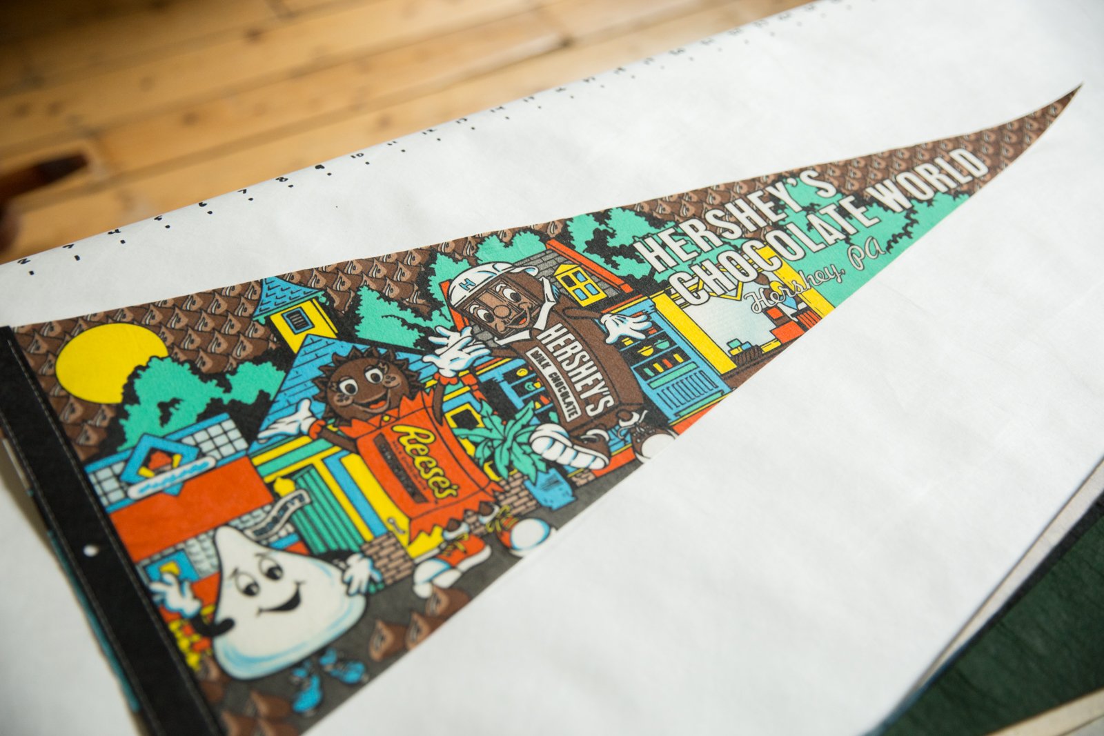 Hershey's Chocolate World Hershey, PA. Felt Flag