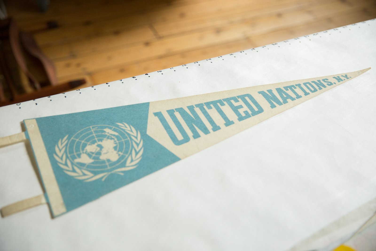 United Nations, N.Y. Felt Flag