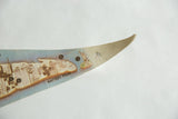 Vintage New York City felt pennant tip with Battery Park illustration and pinhole.