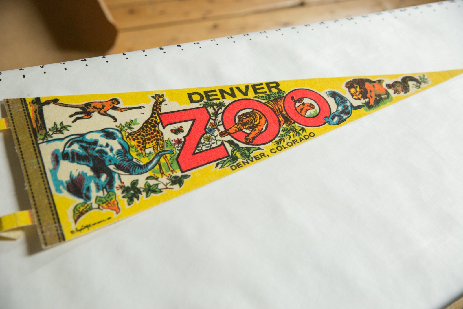 Denver Zoo Denver, Colorado Felt Flag