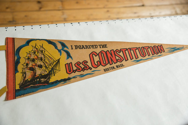 I Boarded The U.S.S. Constitution Boston, Mass. Felt Flag