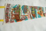 Vintage Washington D.C. felt pennant highlighting U.S. Capitol, Washington Monument, and White House.