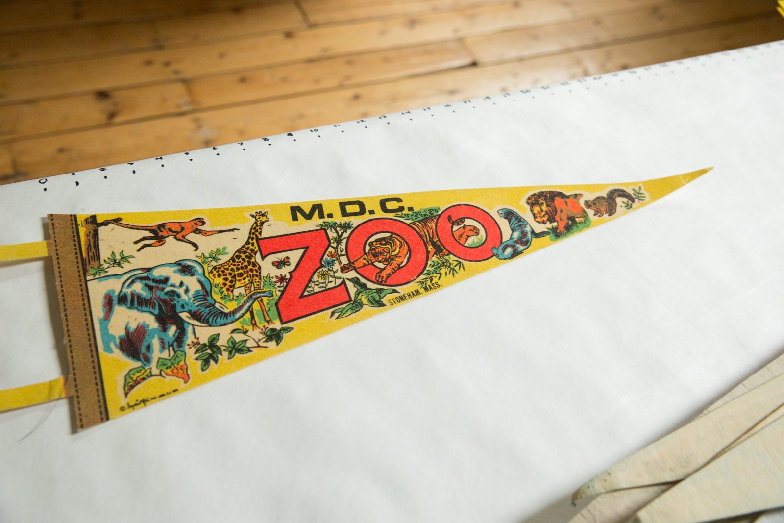 M.D.C. Zoo Stoneham, Mass. Felt Flag