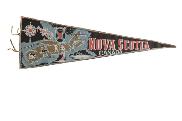 Nova Scotia Canada (compass in upper left) Felt Flag