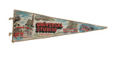Vintage Universal Studios California felt pennant, colorful movie set graphics, 8x24.