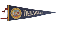 Delaware (Great Seal of the State of Delaware 1793 1847 1907) Felt Flag
