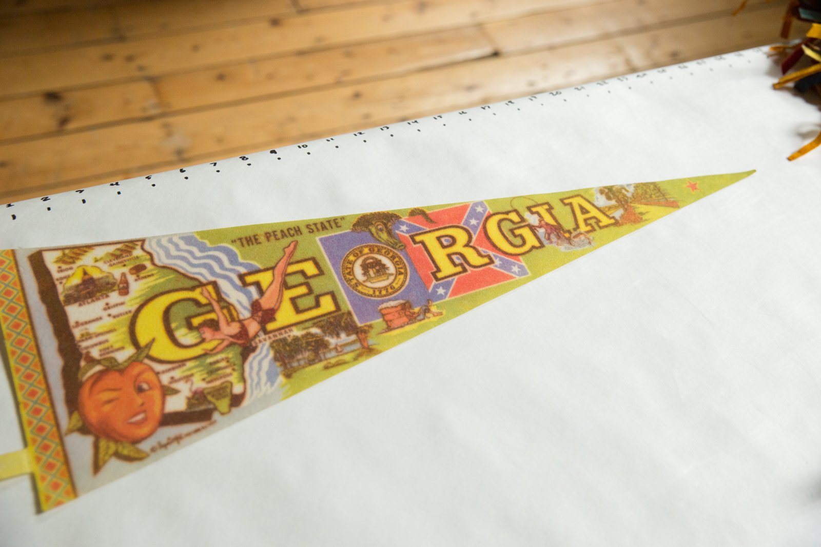 "The Peach State" Georgia Felt Flag