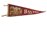 Vintage 1950s Dayton Ohio felt pennant with man fishing in a boat, 9