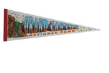 Vintage Grand Canyon National Park felt pennant with canyon graphic and blue lettering, 9x26.