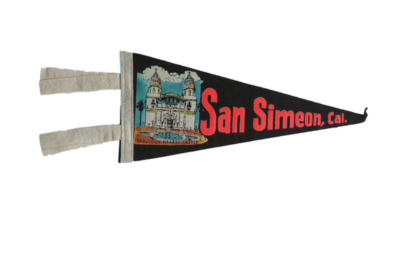 San Simeon, Cal. Fabulous Hearst Castle Felt Flag