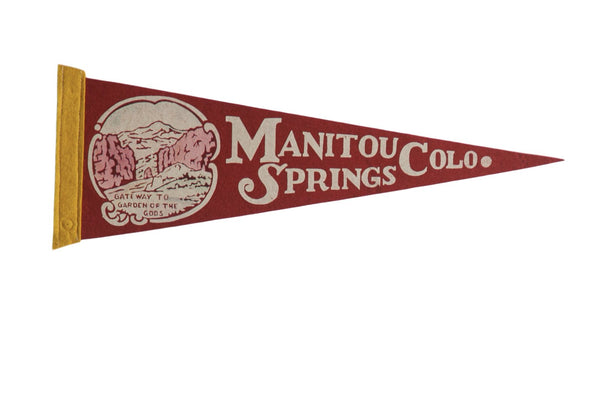 Manitou Springs Colo. (Gateway To Garden Of The Gods) Felt Flag