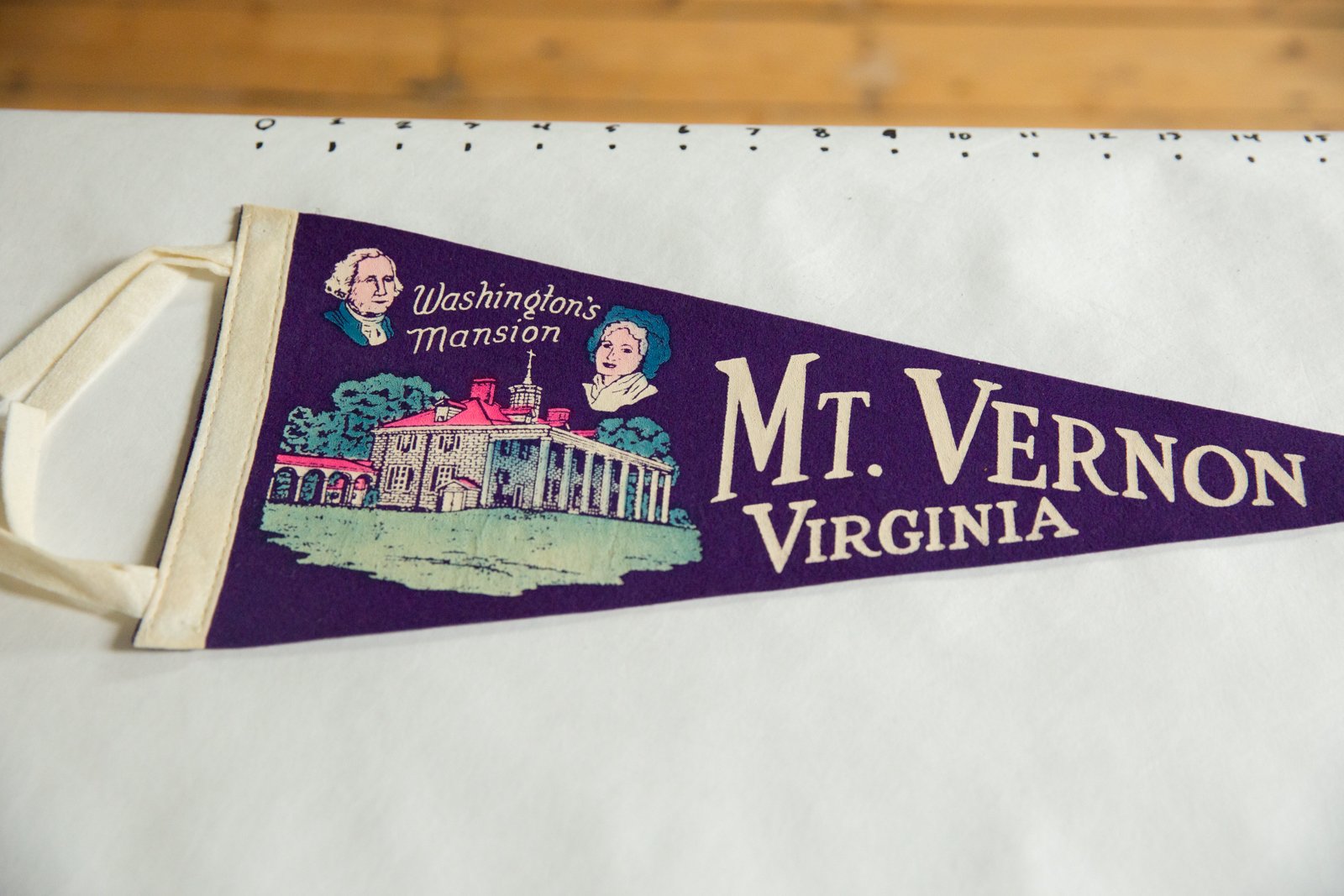 Mt. Vernon Virginia (Washington Mansion) Felt Flag