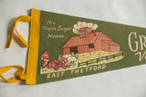 Vintage green felt pennant with 