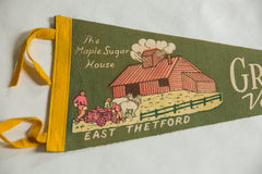Green Mts. Vermont (The Maple Sugar House East Thetford) Felt Flag