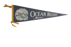 Ocean Bluff Mass. Felt Flag