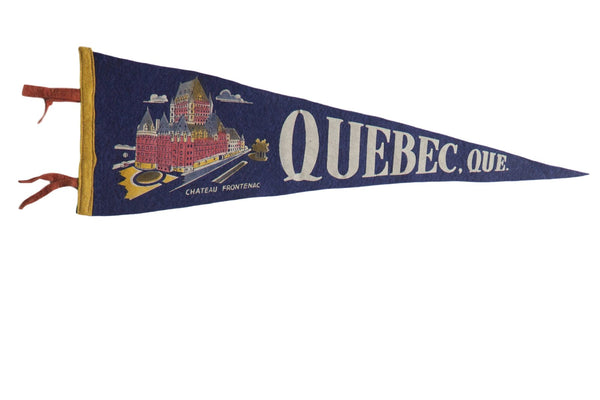 Quebec, Que. Chateau Frontenac Felt Flag