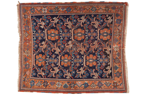 3.5x4.5 Antique Afshar Square Rug // ONH Item 5908