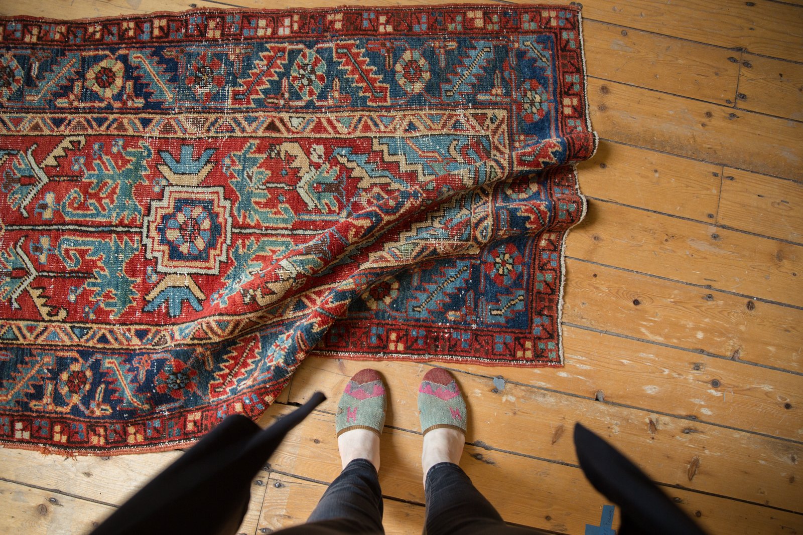  Vintage Heriz Rug Runner / Item 5919 image 2