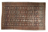 Antique Fine Persian Malayer rug with unusual charcoal coloration, allover boteh and lattice vinery, 4'1