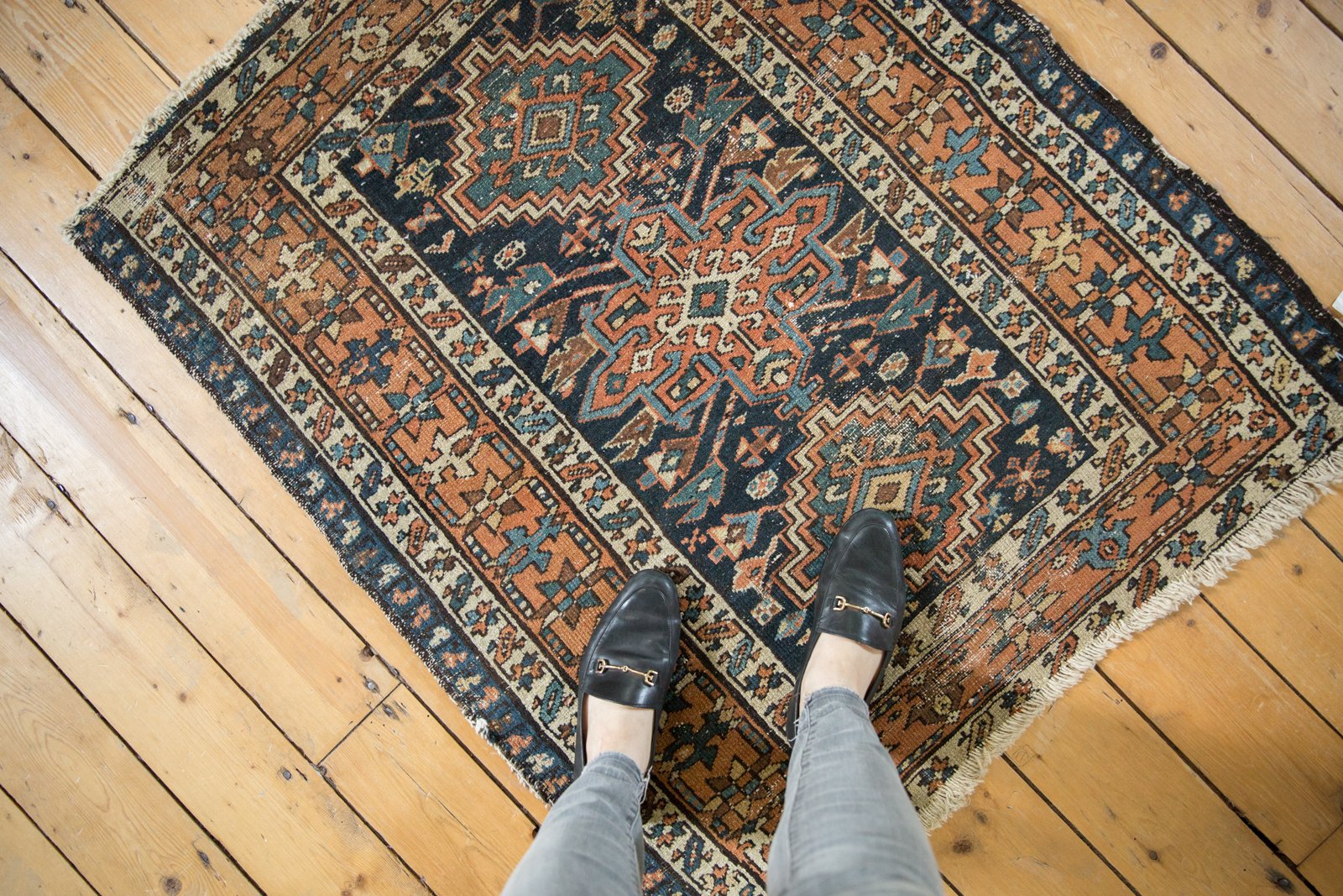 3.5x4 Vintage Karaja Square Rug // ONH Item 5928 Image 1