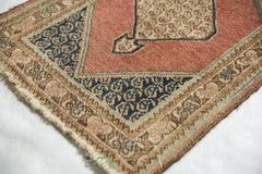 2x2.5 Vintage Tabriz Square Rug Mat // ONH Item 5937 Image 3
