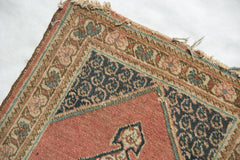 2x2.5 Vintage Tabriz Square Rug Mat // ONH Item 5937 Image 4