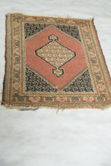 2x2.5 Vintage Tabriz Square Rug Mat // ONH Item 5937 Image 5