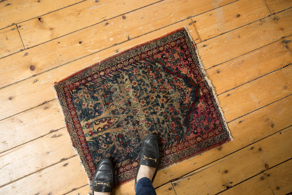 Vintage Kerman Square Rug Mat