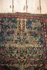 Vintage Kerman Square Rug Mat