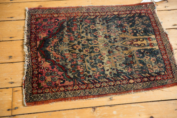 Vintage Kerman Square Rug Mat