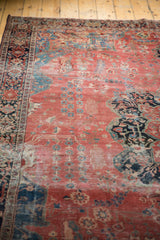 Farahan Sarouk border with patterned floral cross-sections and raspberry field showing light foundation.