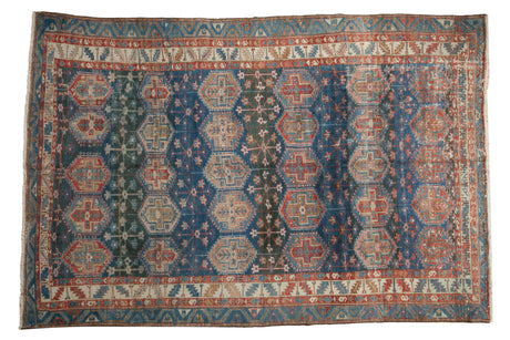 6.5x9.5 Vintage Distressed Baktiari Carpet // ONH Item 5963