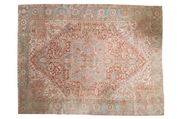Vintage Distressed Heriz Carpet