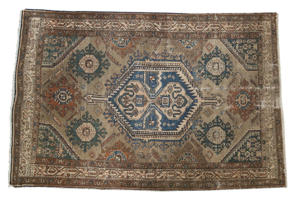 4x6.5 Vintage Distressed Malayer Rug // ONH Item 5972