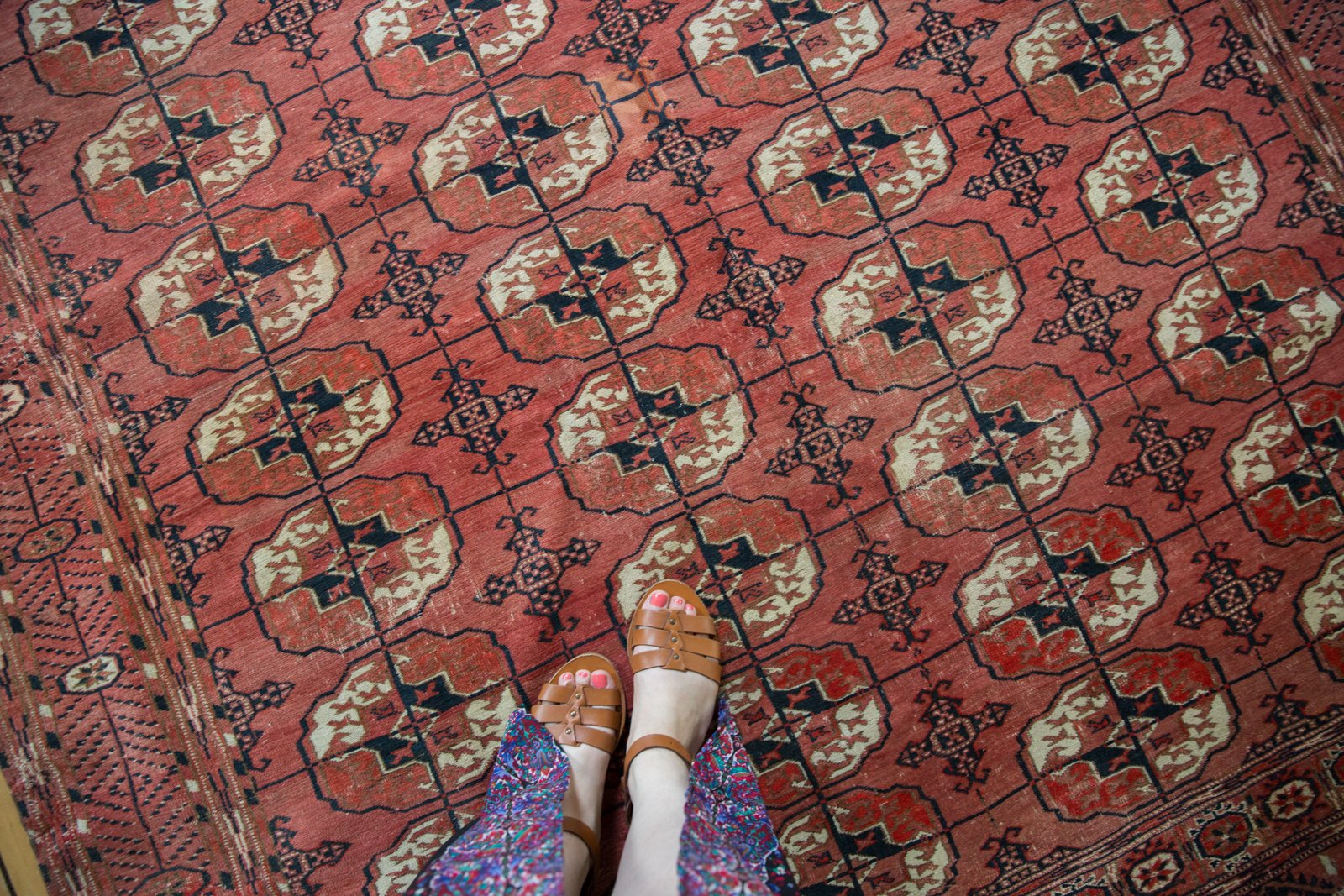  Vintage Bokhara Carpet / Item 5981 image 2