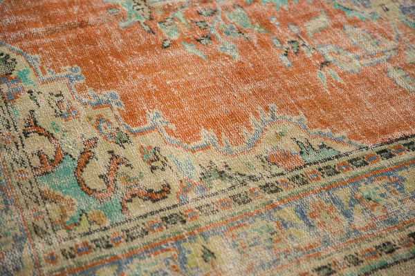 Vintage Distressed Oushak Carpet