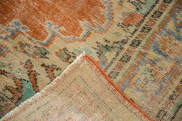 Vintage Distressed Oushak Carpet