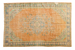 6.5x9.5 Vintage Distressed Oushak Carpet // ONH Item 5990