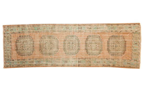 3.5x11.5 Vintage Distressed Oushak Rug Runner // ONH Item 5991