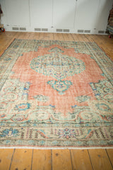 Vintage Distressed Oushak Carpet / Item 5995 image 6