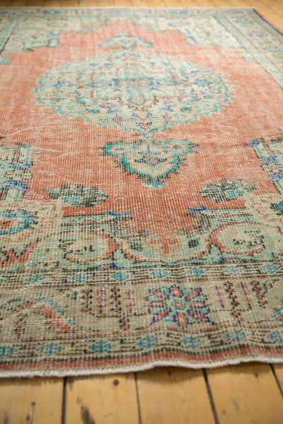  Vintage Distressed Oushak Carpet / Item 5995 image 10