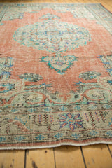  Vintage Distressed Oushak Carpet / Item 5995 image 10