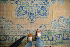  Vintage Distressed Oushak Carpet / Item 5996 image 2