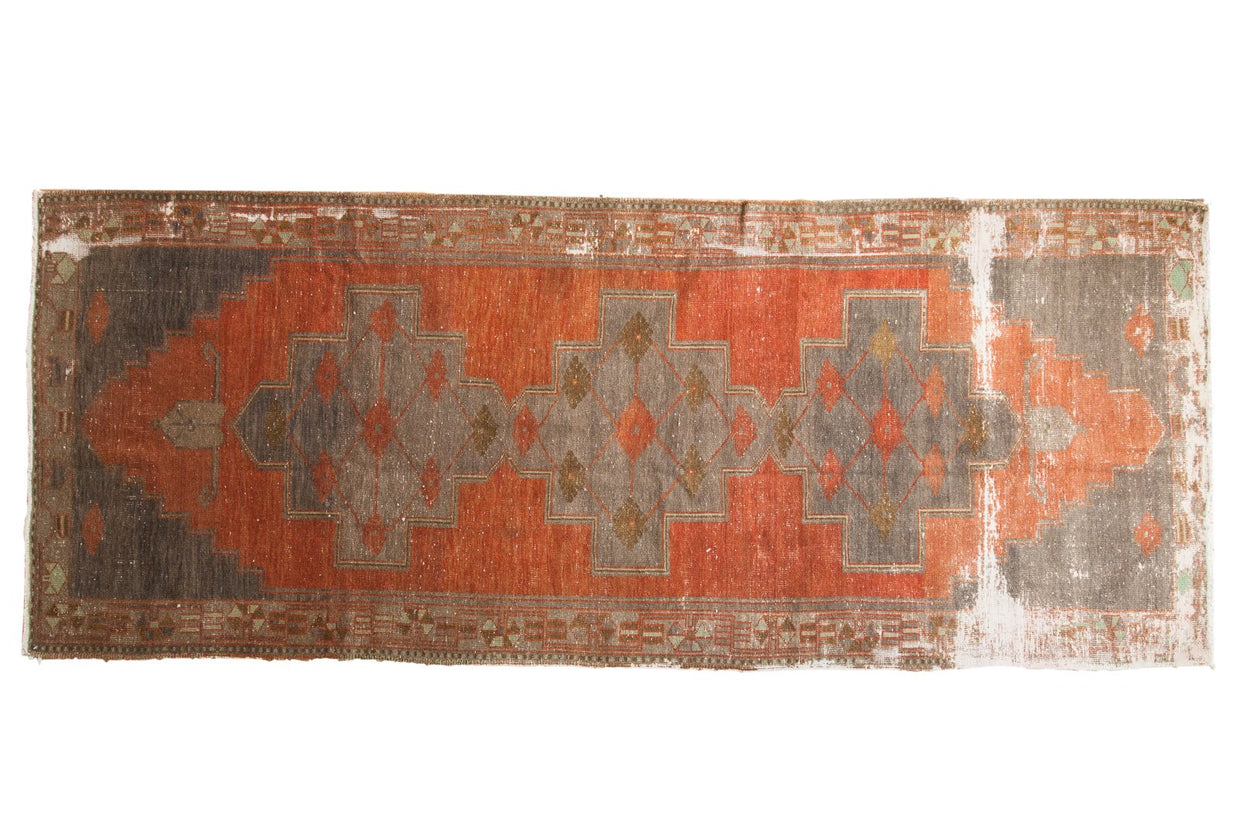 Vintage Distressed Oushak Rug Runner