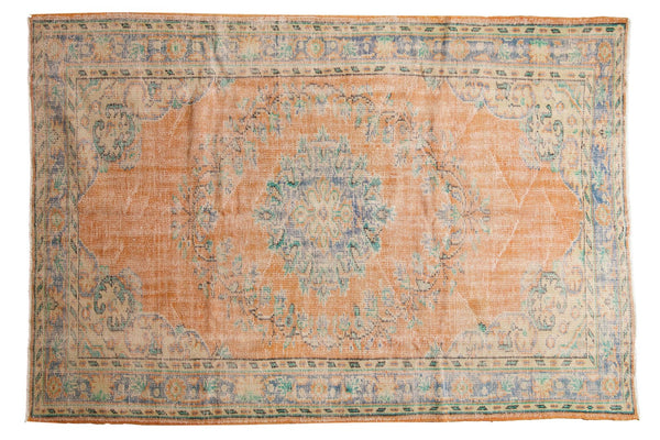 Vintage Distressed Oushak Carpet