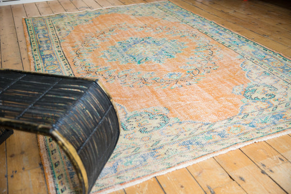 Vintage Distressed Oushak Carpet