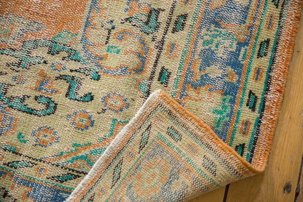 Vintage Distressed Oushak Carpet