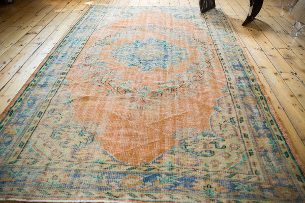 Vintage Distressed Oushak Carpet